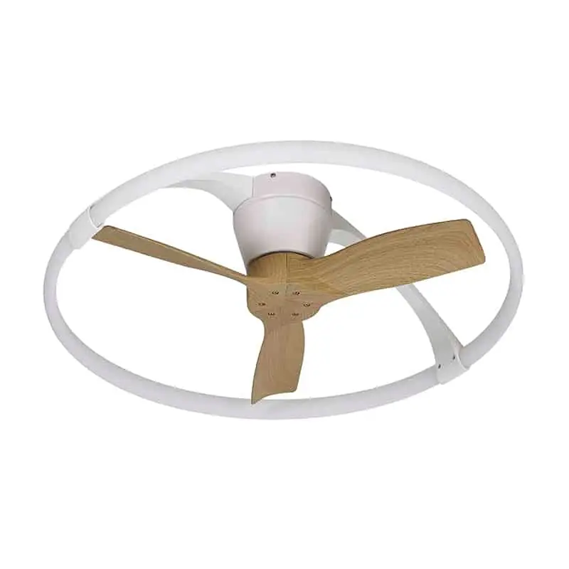 Precio Económico Mantra Nepal Mini Ventilador Plafón LED blanco, madera, beige, marrón