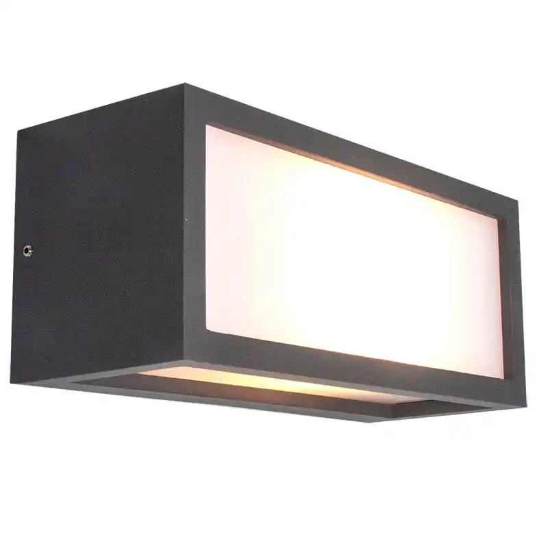 Mantra Utah Aplique exterior E27 1 Luz IP65 gris oscuro 7050 Promoción Exclusiva