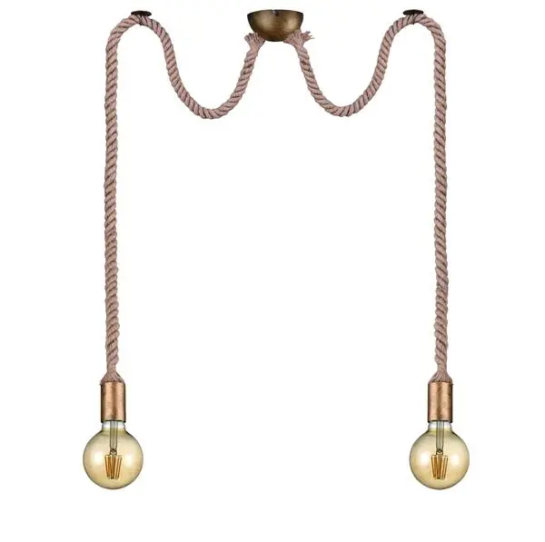Nueva Colección Trio Rope Lámpara colgante de metal bronce viejo 310100204