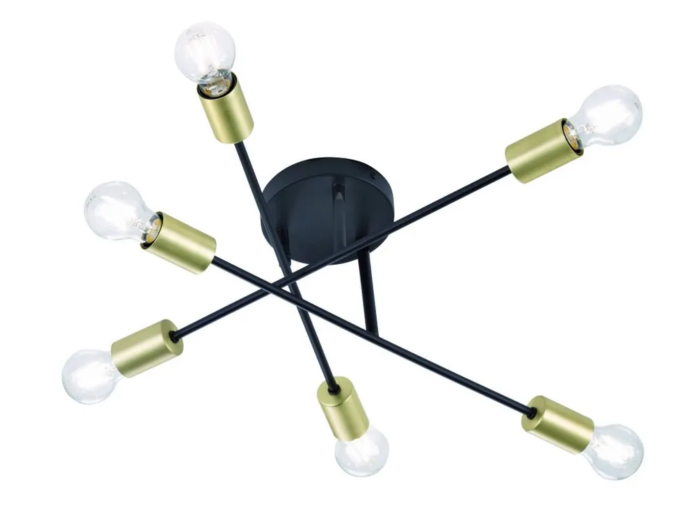 Imprescindible (Must-Have) Trio Cross Plafón de metal negro mate 606700632