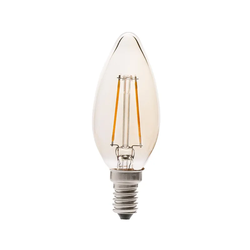 Faro Filamento 17427 Bombilla LED Vela Filamento Ambar 2W vintage No Te Lo Pierdas