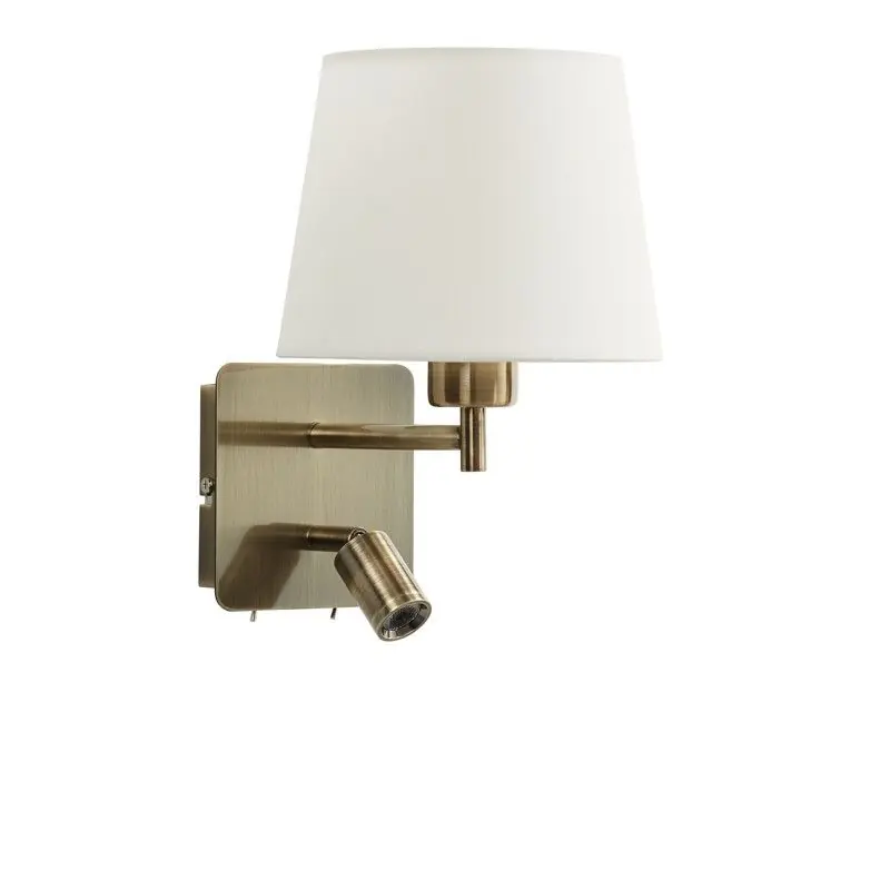 MDC MAILAND Aplique de pared LED E27 dorado con pantalla 575574427 Garantía Incluida