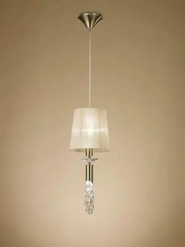 Mantra Tiffany Cuero Lámpara de techo colgante dorado, cobrizo 3881 Barato