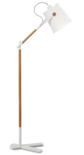 Envío Inmediato Mantra Nordica Lámpara pie de salón blanco, madera beige marrón 4920