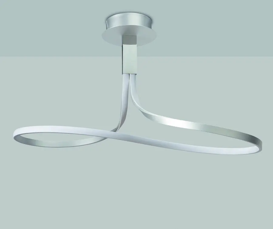 Garantía Incluida Mantra Nur plata cromo Lámpara de techo colgante LED dimable gris oscu
