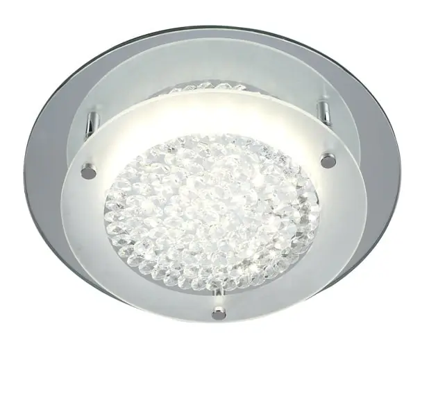Moderno Mantra Crystal LED Mirror Plafón LED gris oscuro 5090
