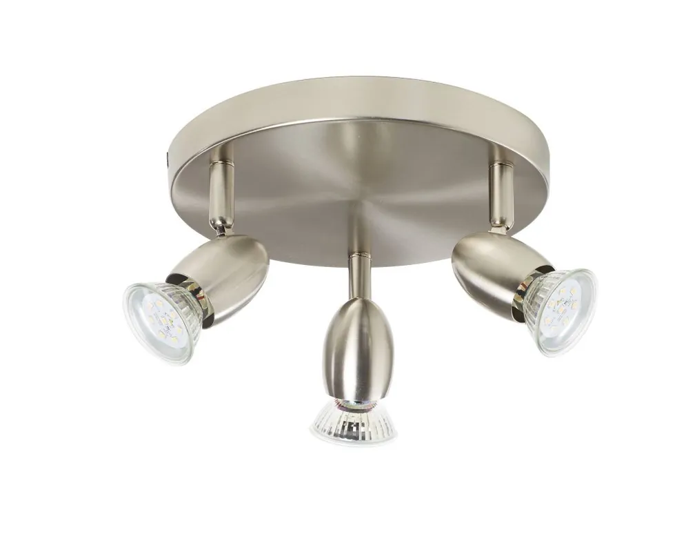 Gran Oferta MDC OUVI 570133501 Foco OUVI plafón de 3 focos 5W Cromo mate
