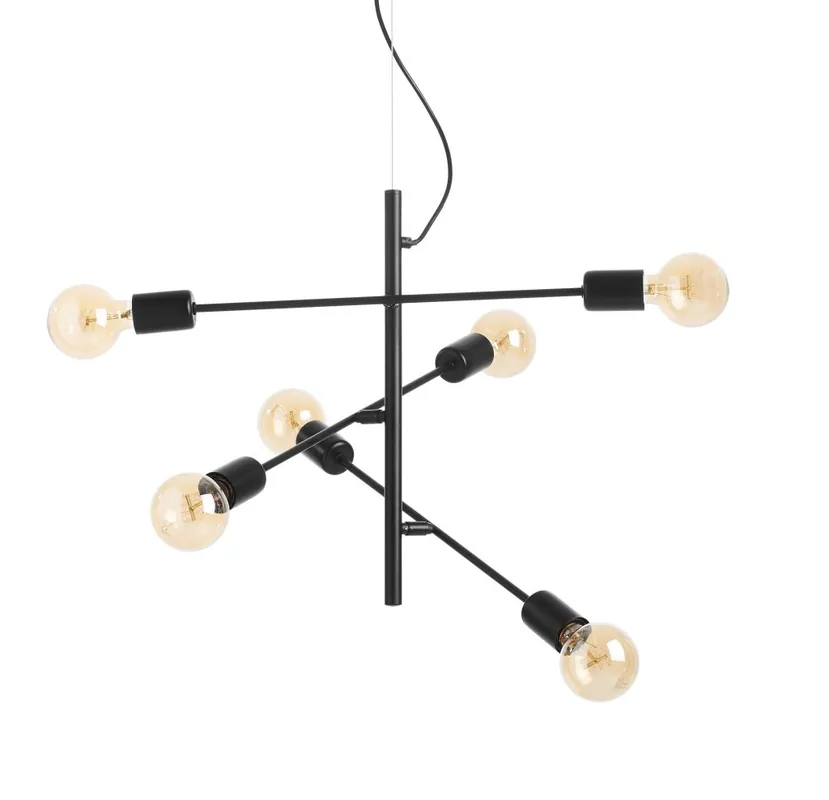 Precio Reducido MDC ATENEA 576599121 Lámpara de techo colgante 6 L Atenea Negro