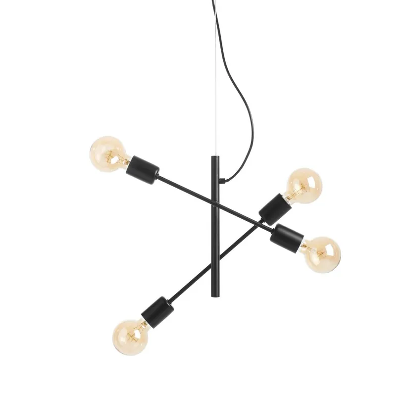 MDC ATENEA 576589121 Lámpara de techo colgante 4 L Atenea Negro Artesanal