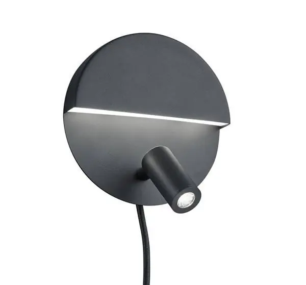 Oferta Trio Mario Aplique de pared LED de metal negro mate 222370232