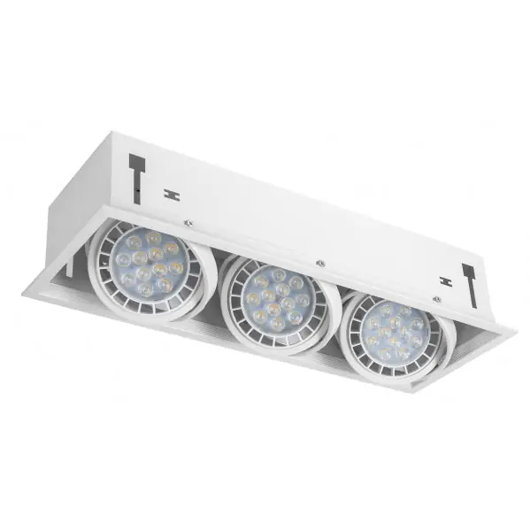 Fabrilamp Cesar Foco Kardan Empotrar 3xr111 Blanco 17,2x48 Bombillas N Lujoso