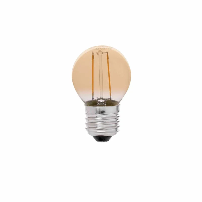 Faro Filamento 17414 Bombilla G45 LED Filamento Ambar E27 2W 2200K vin Oferta Flash