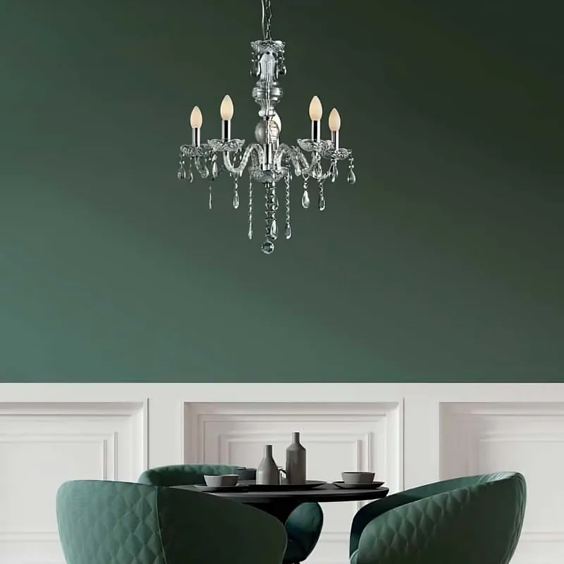 Descuento MDC DIAMOND Lámpara de techo colgante acrílico transparente 5 luces 52