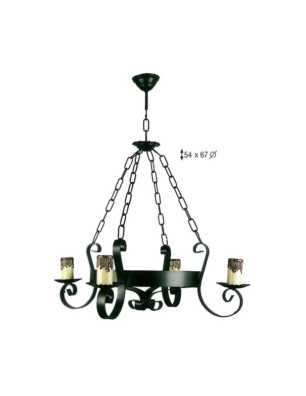 Novedad Lámpara Forja 4 luces