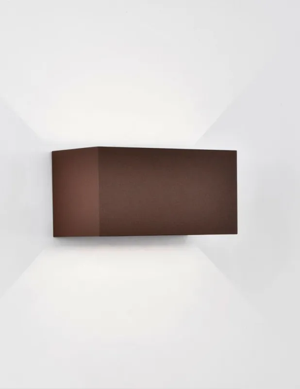 Davos Doble Aplique Exterior Corten 3000K Barato