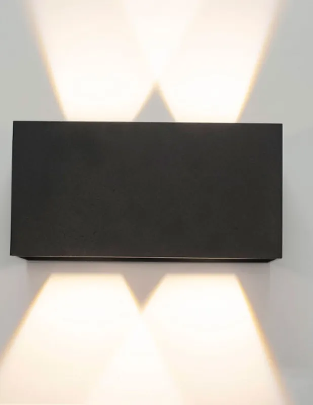 Gran Oferta Davos Doble Aplique Exterior Negro 4000K