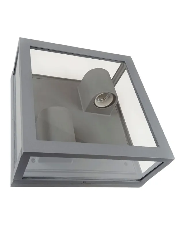 Aplique/Plafón Exterior Aluminio Gris Precio Rebajado