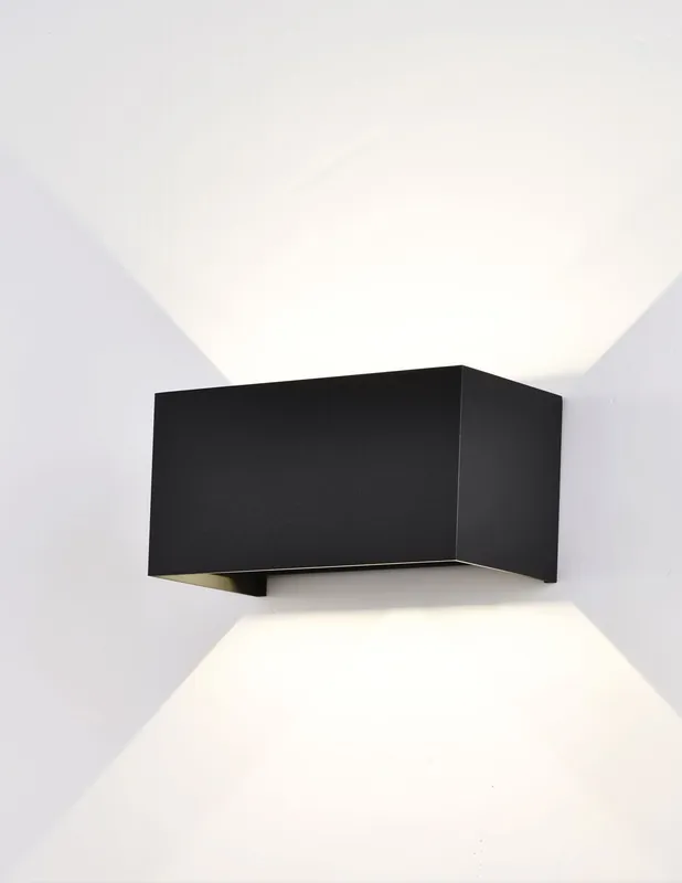 Davos Doble Aplique Exterior Negro 3000K Rebajas