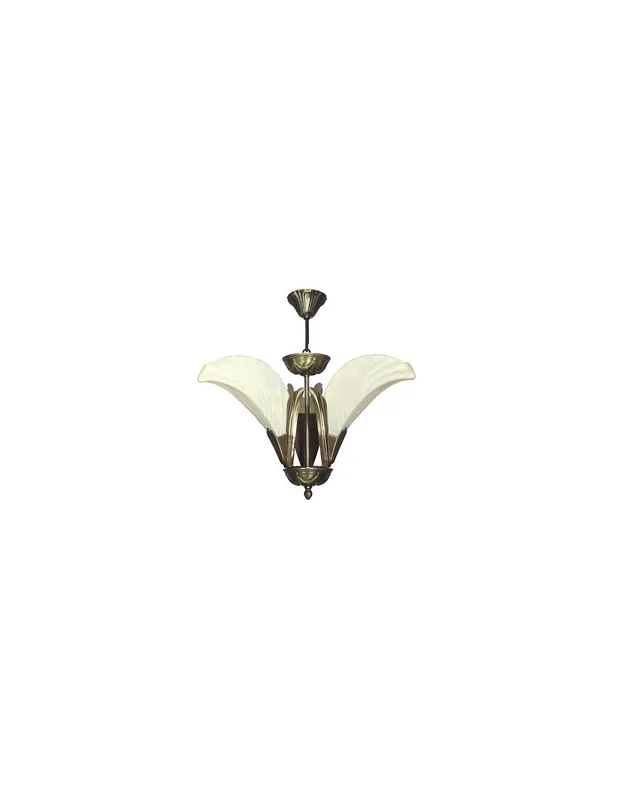 Bronce Lámpara Tulipas Hojas Original