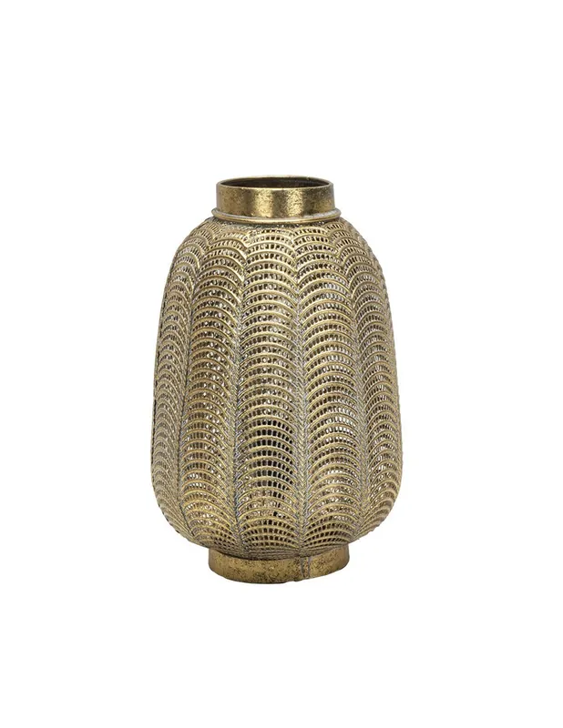 Ocasión Especial Lámpara Sobremesa Metal Calado Dorado