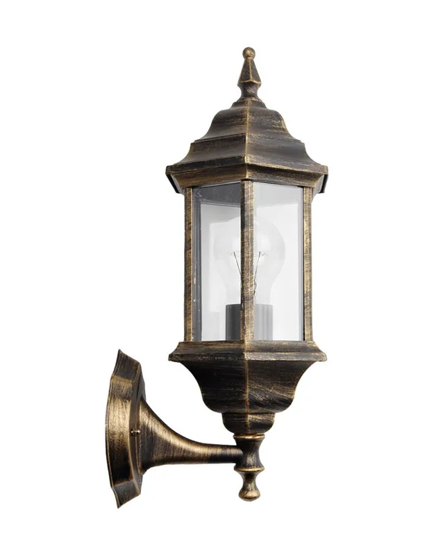 Hecho A Mano Aplique Aluminio Negro/Oro IP44