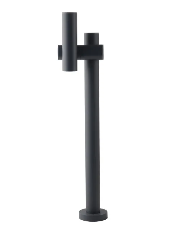 Envío Internacional Bolardo Exterior Negro Cabezal Orientable