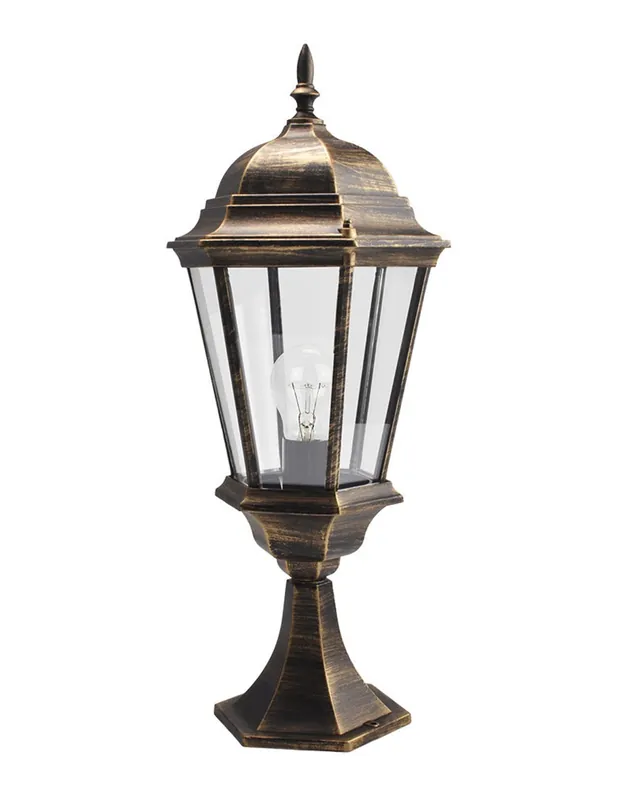 Sobremuro Aluminio y Cristal Negro/Oro Precio Reducido