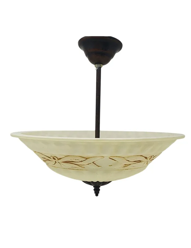 Favorito De Clientes Lámpara Colgante 3 Luces Forja Marrón