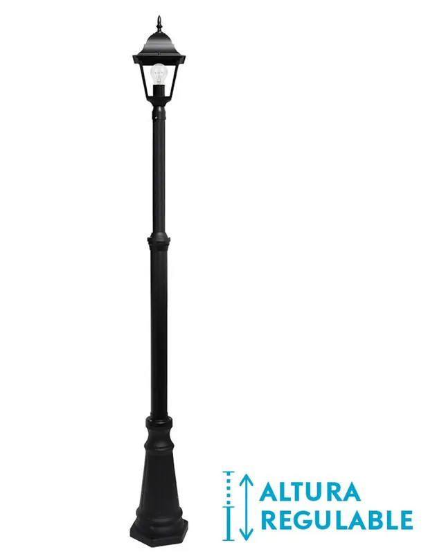 Farola Spica Altura Ajustable Negra Bestseller