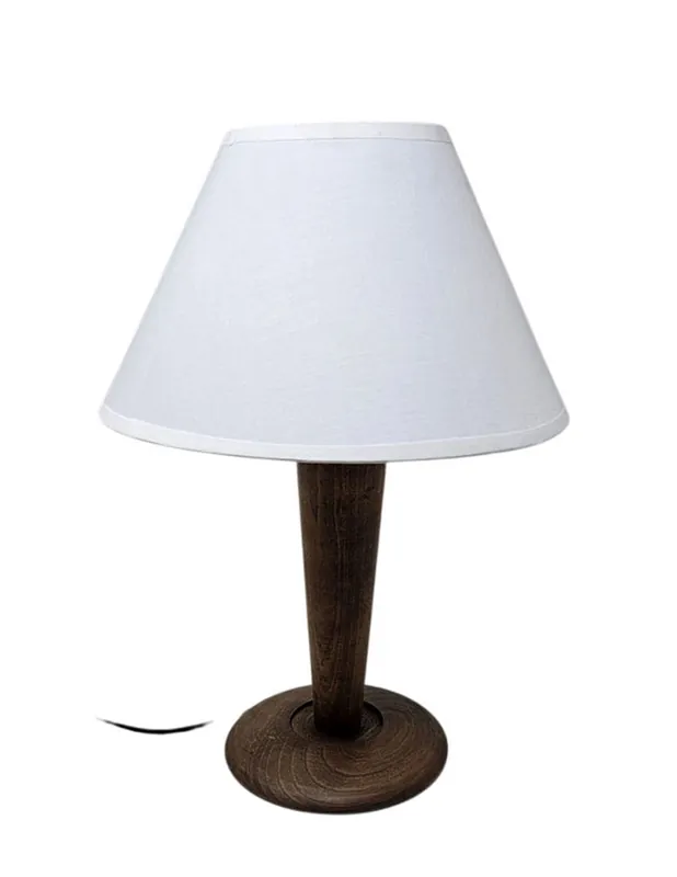 Novedad Lámpara Sobremesa Madera Columna Lisa