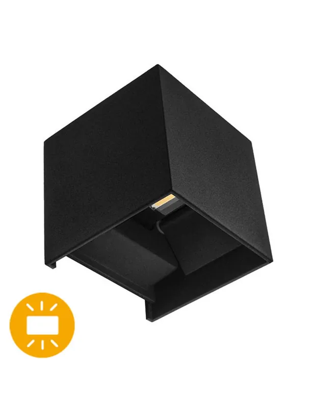 Popular Apliques IP65 Luz Bidireccional Negro