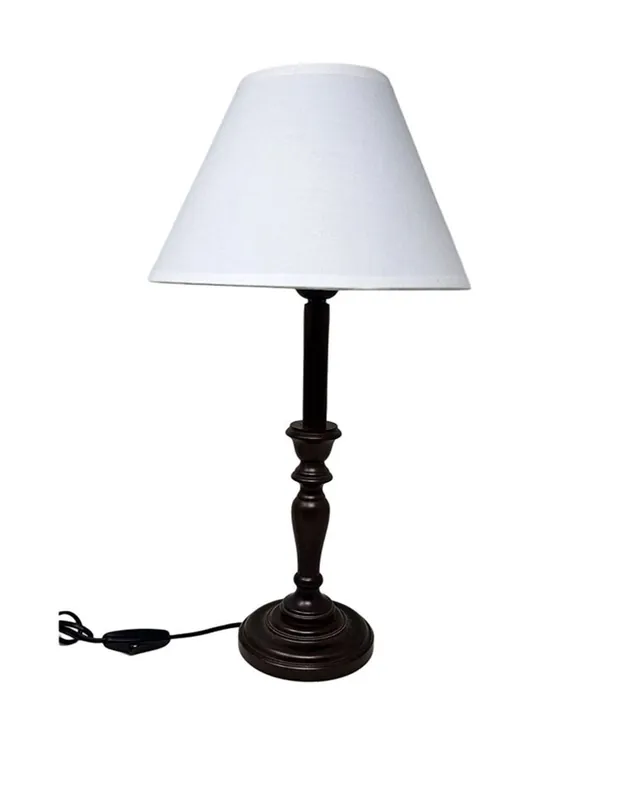 Ofertas Mesita de Noche Madera Pantalla Tela Moderno