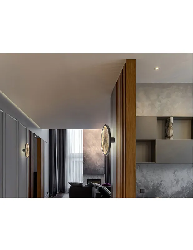 Stone Aplique/Plafón Led CCT Negro 32 CM Mayoreo