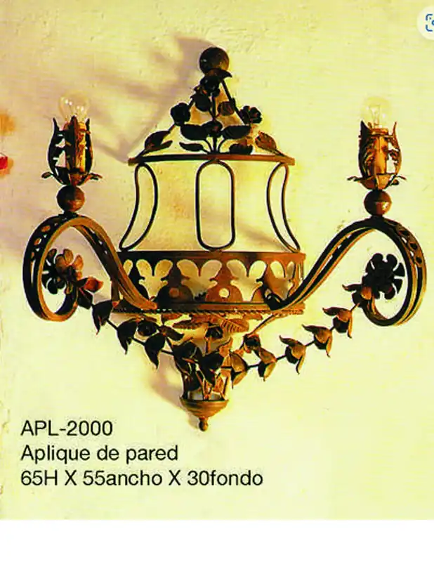 Aplique de pared Gran Formato 2 Luces Nueva Colección