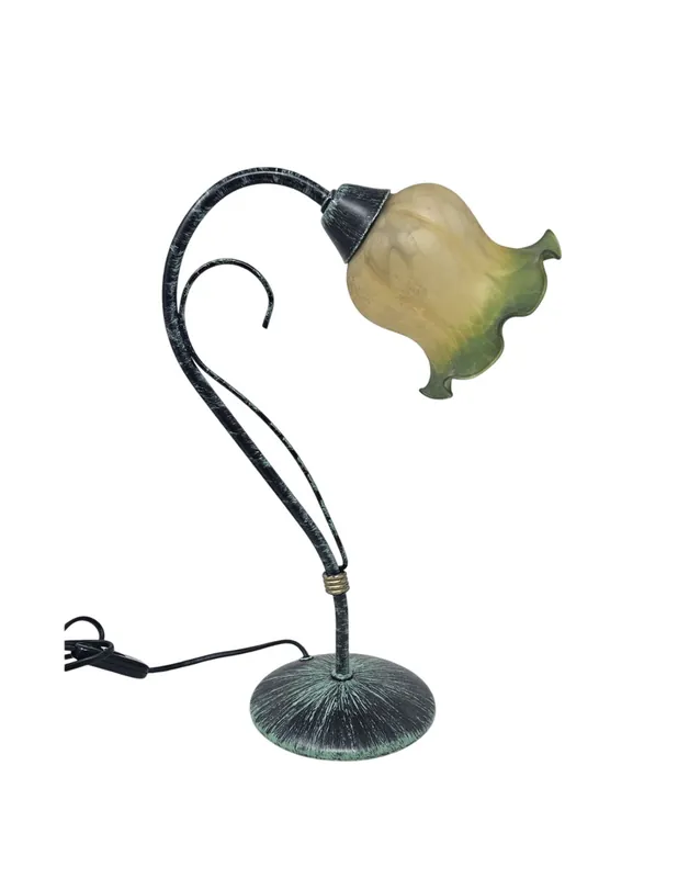 Profesional Lámpara Sobremesa Negro Patina Verde