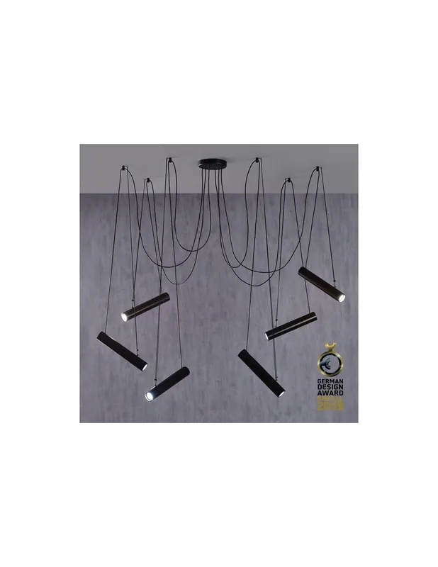Oferta Lámpara Pepo Blanco o Negro 6 luces Mate Olé by FM