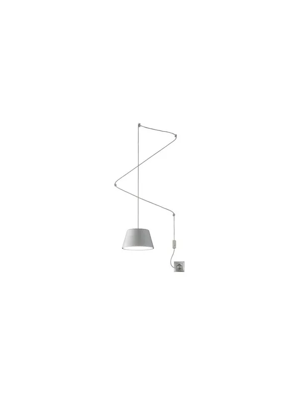 Oferta Lámpara Sento 22 cm con Enchufe Interruptor y 4 Stoppers Blanco o Negro