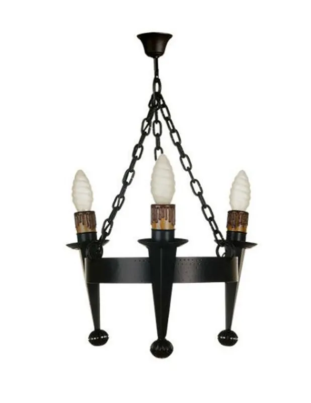 Nueva Colección Lámpara Antorcha Negra 4 Luces