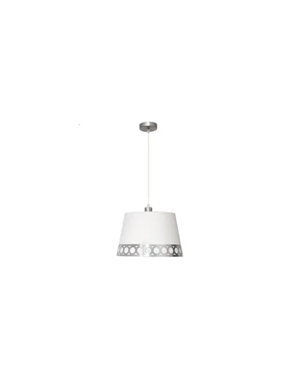 Novedad Lámpara Colgante Blanco y Plata