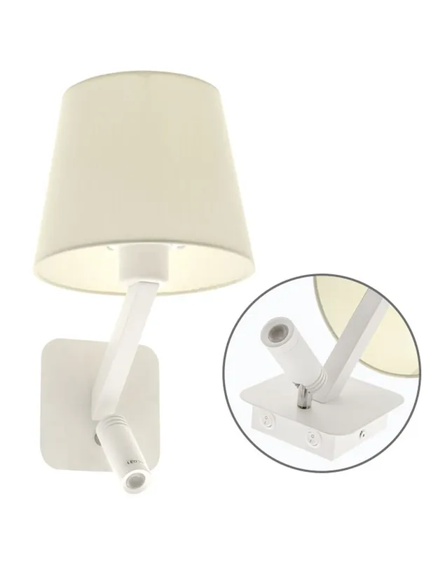 Oferta Limitada Apliques de Pared Dormitorio Blanco 2 Luces
