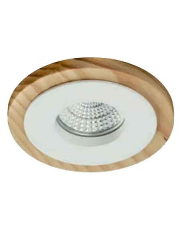 Empotrable Redondo Blanco con Madera Oferta De Temporada