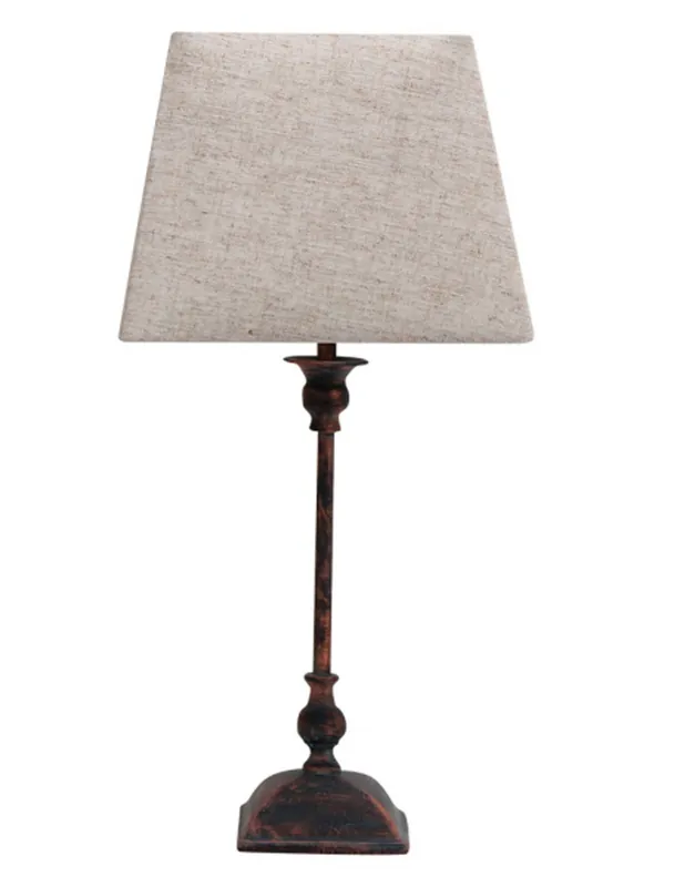 Lámpara de Mesa Percasol Pantalla Cuadrada Novedad