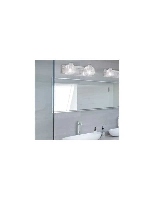 Última Oportunidad Aplique de Pared 2 Luces Cristal Optico