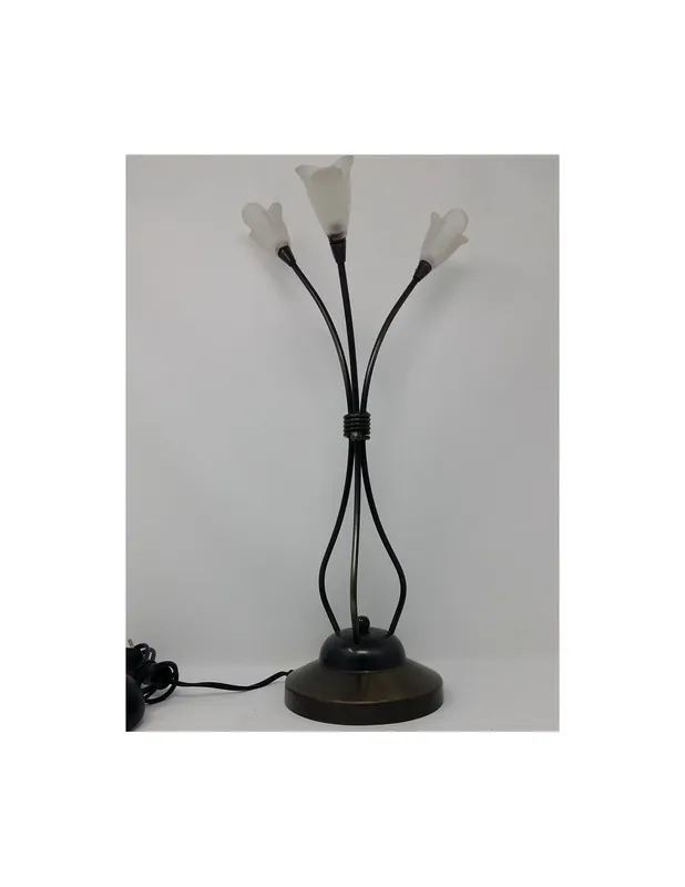 Lámpara de Mesa Metal Flores Profesional