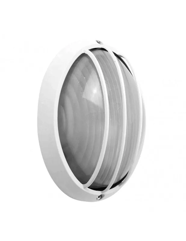 Garantía Incluida Aplique/Plafón Aluminio Rejilla Blanca Ovalado
