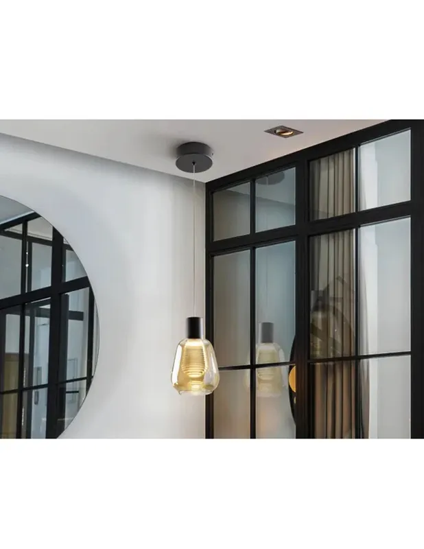 Promoción Exclusiva Lámpara Carisa 1 Luz Negro Schuller