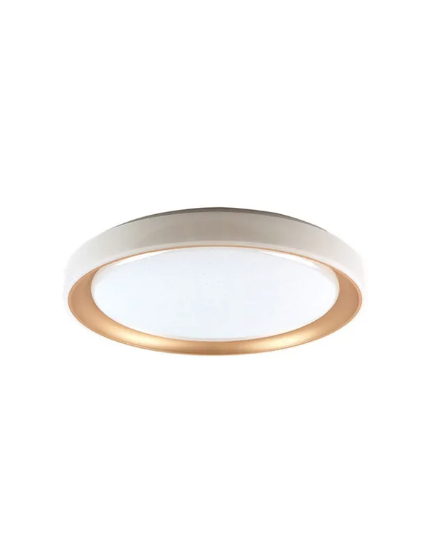 Plafón de Techo Led Aro Blanco Interior Oro Pago Seguro