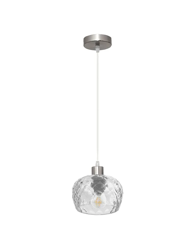Compra Hoy Lámpara Colgante Cristal Transparente Cromo