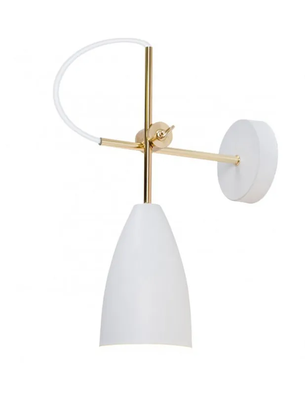 Compra Ahora Aplique de Pared Metal Blanco y Oro