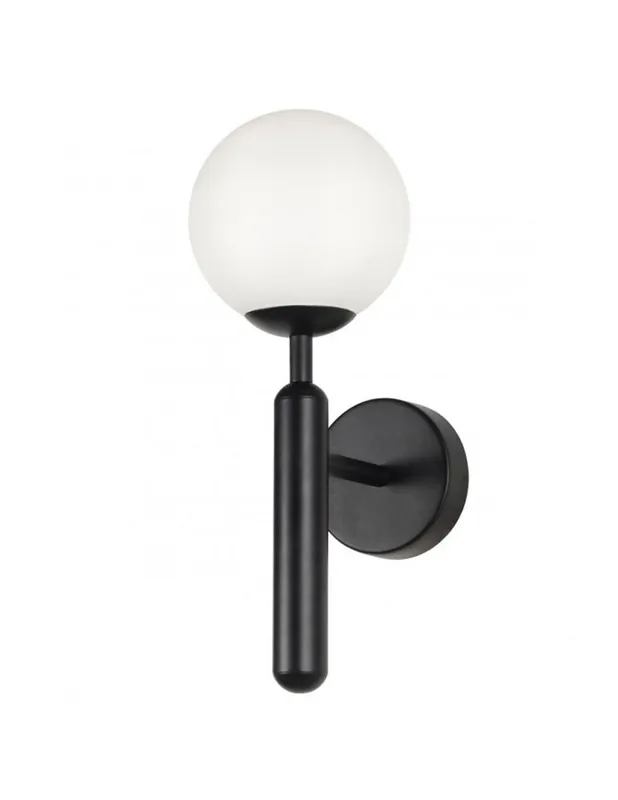 Precio Bajo Aplique Bola Cristal Opal y Metal Negro
